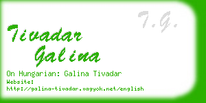 tivadar galina business card